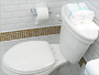 Toilet and fixtures installed