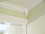 Carpentry: Crown molding trim detail