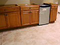 Floor tile installed