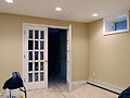 French door installed and painted