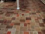 Tiled basement floor closeup